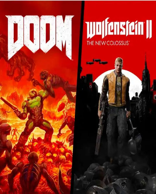 Portada o Cover de Juego Digital DOOM + WOLFENSTEIN 2 BUNDLE